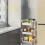 Caddy with Rollers Storage Rack Layer Storage Cart Mobile Storage Rack for Office, Living Room, Kitchen 6
