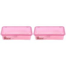 2St Rood Plastic Droogbak Eetstokjes Opberger Keuken Organizer