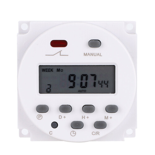 Timer automatico con correzione degli errori, interruttore timer ad alta precisione, relè, display LCD digitale, dispositivo programmabile, 1