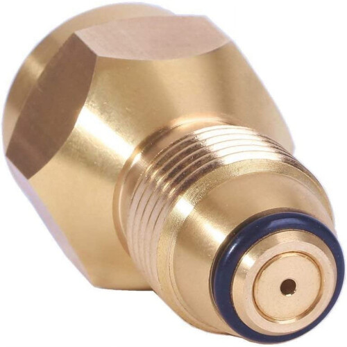 Universal Propane Refill Adapter for 1 LB Disposable Tanks – Solid Brass Regulator, Compatible with All Small Cylinders 1