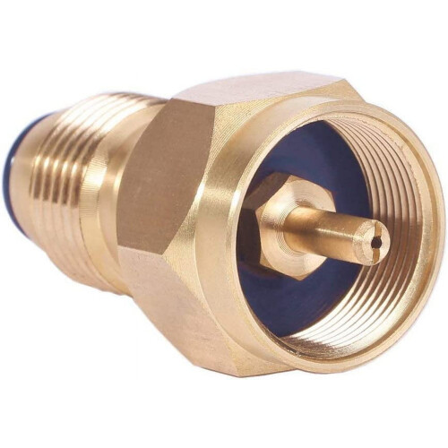 Universal Propane Refill Adapter for 1 LB Disposable Tanks – Solid Brass Regulator, Compatible with All Small Cylinders 2
