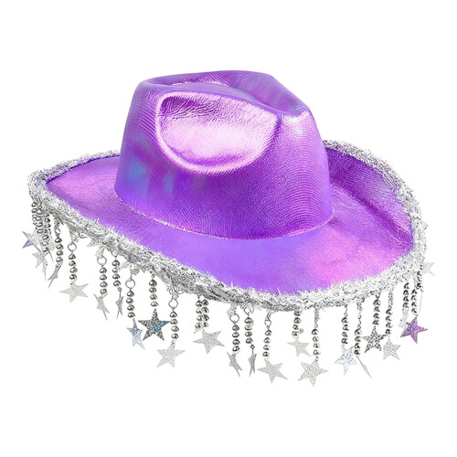 Καπέλο Western Cowboy Καπέλο Sun Cap για πάρτι για Halloween Αρραβώνων Σκηνική Παράσταση Μωβ 2
