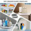 2PCS Rotating Spice Organizer Rack Round Multi-Function Storage Tray 6