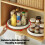 2PCS Rotating Spice Organizer Rack Round Multi-Function Storage Tray 7