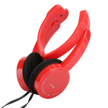Faltbares kabelgebundenes Kinder-Headset mit Mikrofon, 3,5 mm, 65 g, Rot