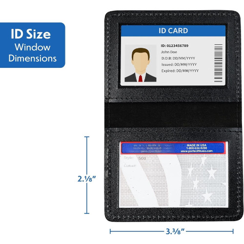 Θήκη Πιστοποίησης Duty Leather2ID από Δερμάτινο Διπλό Πορτοφόλι με Λεπτή Πόρτα (Μαύρο) 2