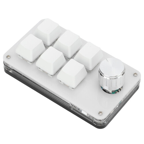 Plug And Play Mini Macro Keyboard, Programmable Keypad With Adjustable Knob One Handed Mechanical Keyboard Customizable Shortcut Keys Usb Interface 2