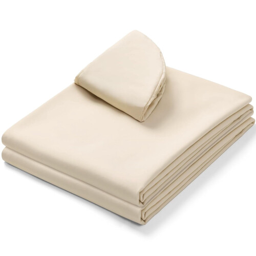 Massage Table Sheets Set (3pcs) – Microfiber, Soft, Lightweight, Stain & Wrinkle Resistant, Flat + Fitted + Cradle Cover 2