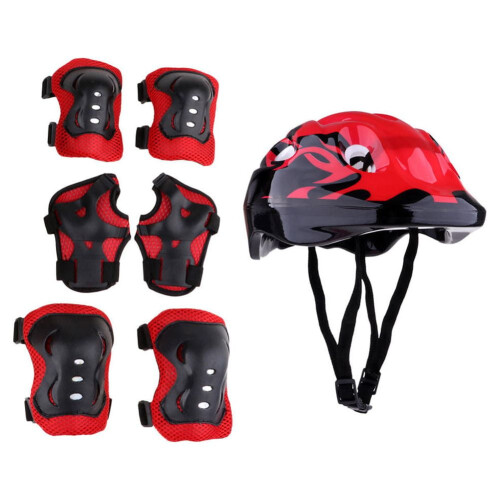 Adjustable Kids Sport Protective Head Gear, Red, 7 Count 2