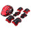 Adjustable Kids Sport Protective Head Gear, Red, 7 Count 5