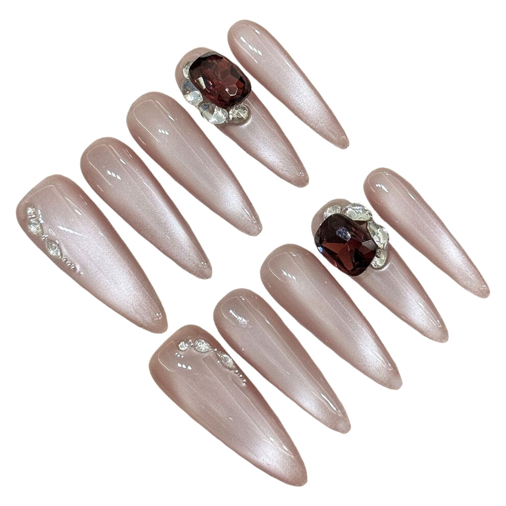 Roc-Electron (M) Odorless Resin Cat Eye Nail Extensions