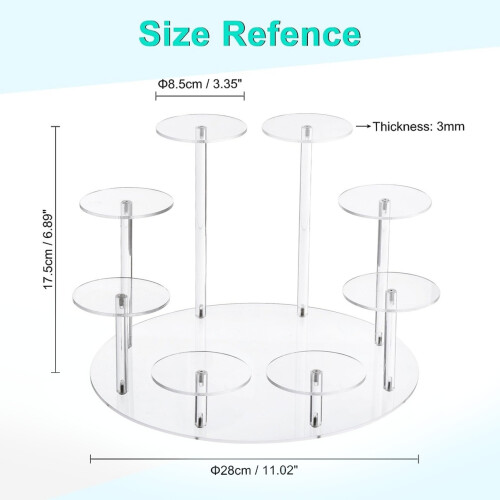 Acrylic Cupcake Stand - Transparent Round Display 1
