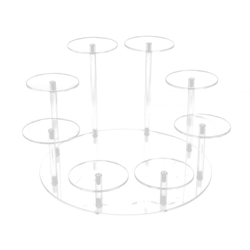 Acrylic Cupcake Stand - Transparent Round Display 2