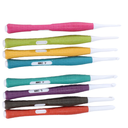 Premium Materials And Excellent Craftsmanship Inline Crochet Hook Set Ergonomic Handle With Anti Slip Surface Extra Deep Hook Crochet Needles Smooth 1