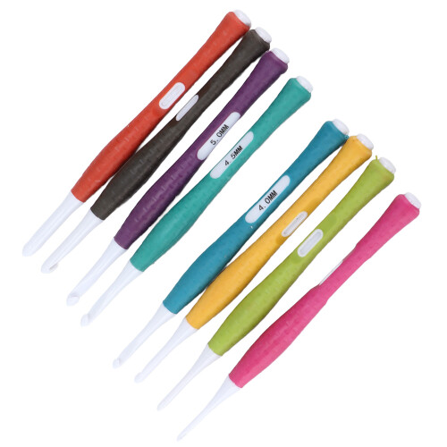 Premium Materials And Excellent Craftsmanship Inline Crochet Hook Set Ergonomic Handle With Anti Slip Surface Extra Deep Hook Crochet Needles Smooth 2