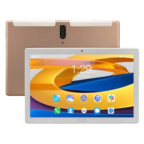 Tablet Android Octa Core de 10,1 polegadas com tela HD, bateria de longa duração, Wi-Fi de banda dupla, Bluetooth, 2 em 1, teclado e slot para 1
