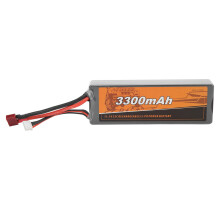 Balancer-Lade-LiPo-Akku für RC-Rennen, wiederaufladbarer Lithium-Polymer-Akku 11,1 V 3300 mAh 35C mit T-Buchse, wärmeableitendes Hartschalengehäuse