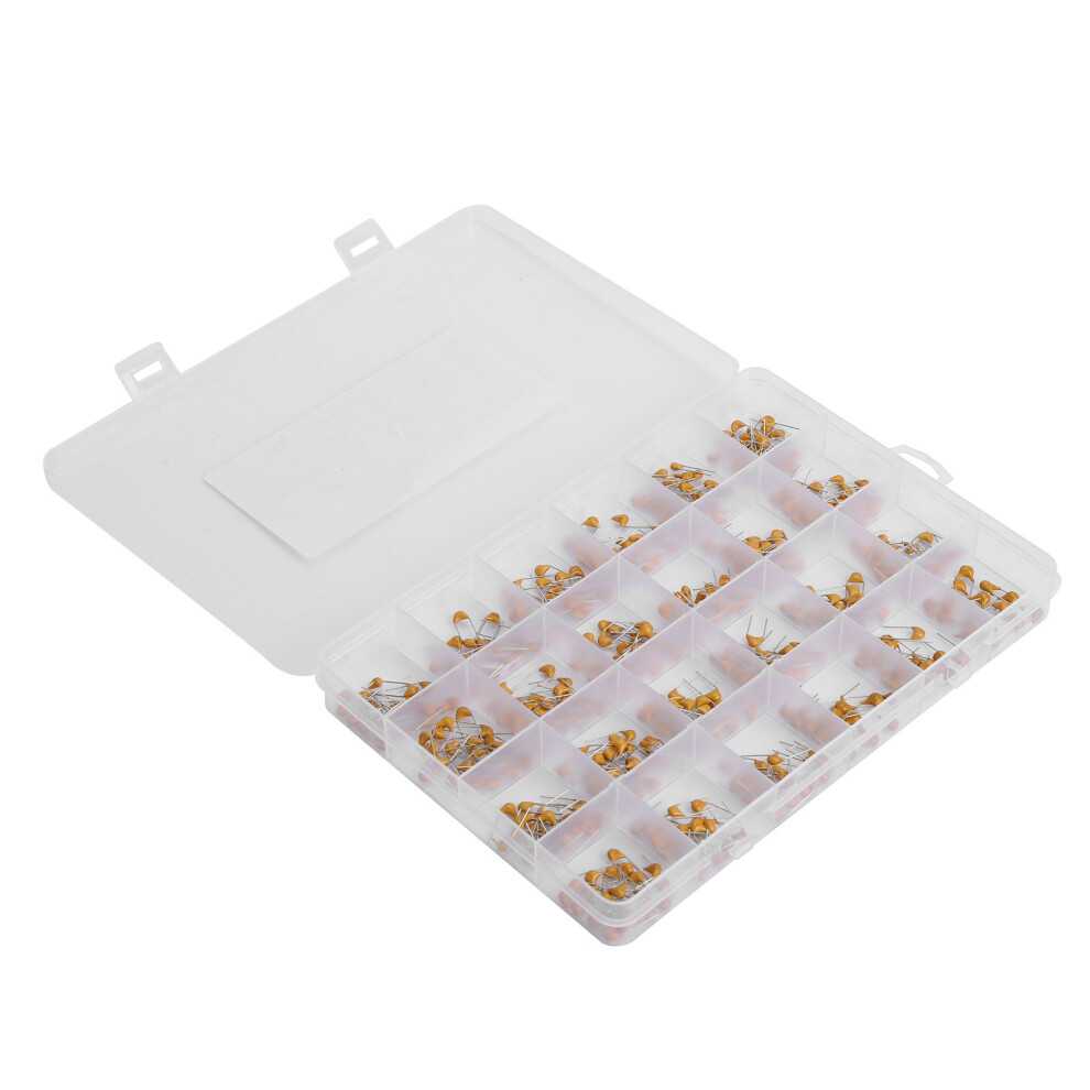 Reliable Performance Capacitor Kit, Ceramic Capacitor Assortment Kit24values10pf-10Uf50v Miniature Size With Re-Sealable Plastic Storage Case For 9071309359473
