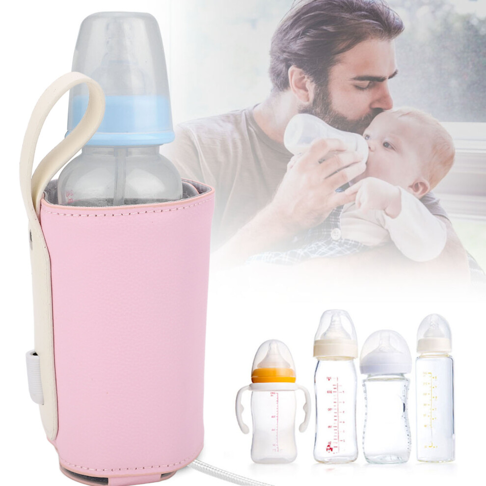 Long-lasting Heat Preservation Bottle Warmer, USB Rechargeable Baby Bottle Warmer with Adjustable Velcro, 21-Level Temperature Regulation for