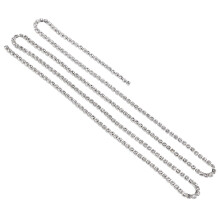 Silver Chain Rhinestone Trim for Fashion DIY, Rhinestone Chain with Close Claw Setting for Jackets Trousers Shoes Bags Dresses, Crystal Clear