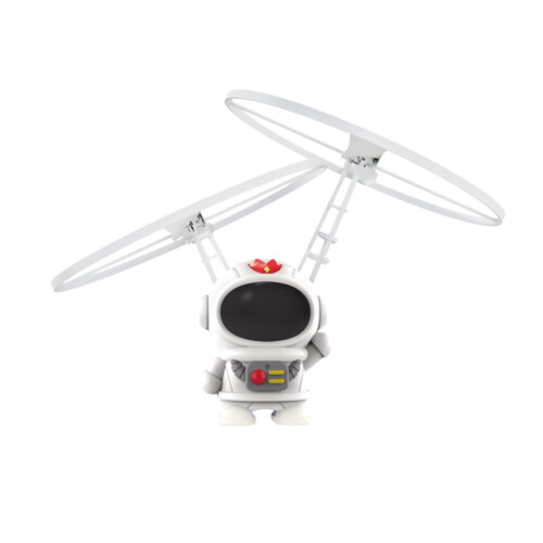Drone com proteção automática de voo e sensor de gestos, mini drone LED para crianças, robô voador com controle remoto e design de hélice