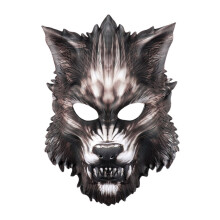 Eng wolvenmasker voor gemaskerde bals, zacht en comfortabel om te dragen, realistisch halfgezichtsmasker van een weerwolf, hoogwaardig vervaardigd
