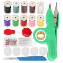 Seam Rippers and Drawstring Threader Tools Set, Automatic Needle Threaders with Sewing Measuring Tape, Scissors with Box for Efficient Sewing and