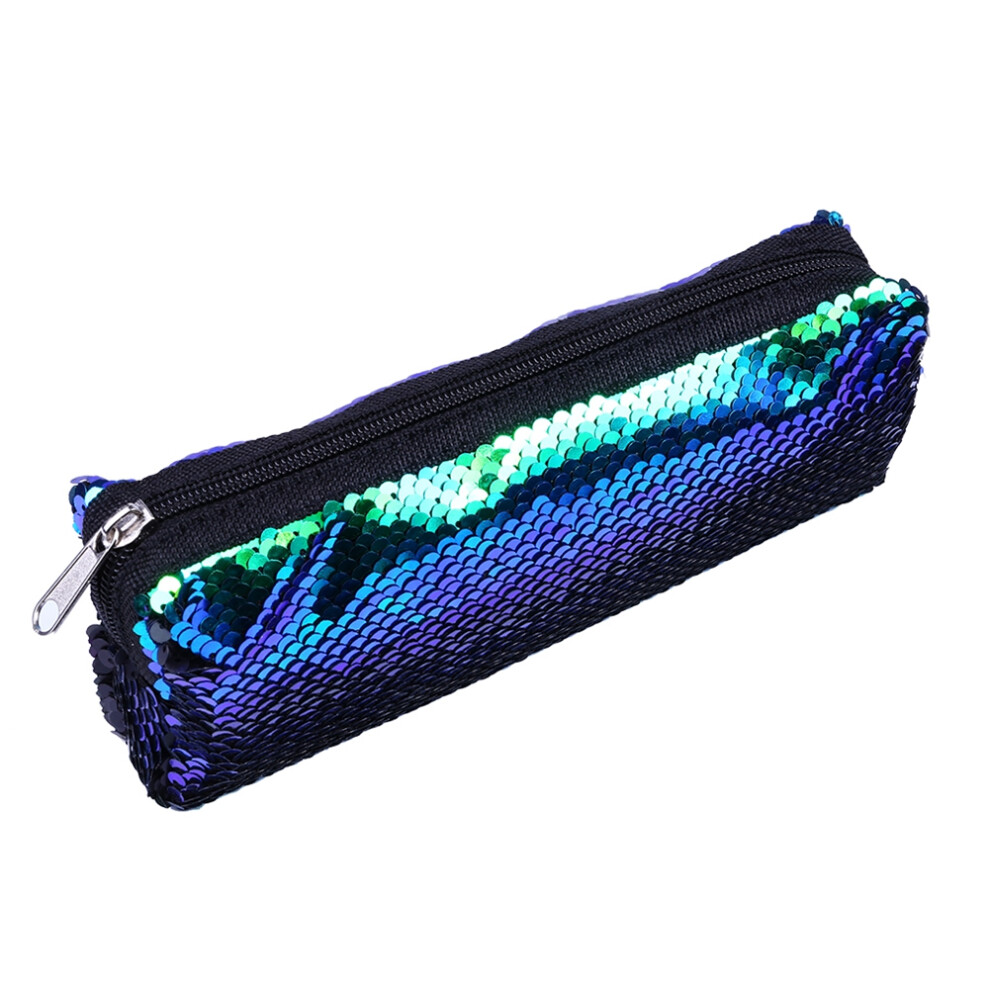 Zipper Pouch, Double-sided Sequin Fabric with Reversible Sequins, Sparkling Design Cosmetic Bag for Women, Shimmery Glitter Makeup Organizer,