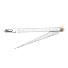 Wedge-Shaped Feeler Gauge, Adjustable Measurement Depth Ruler with Smooth and Clear Scale, Stainless Steel Measuring Tool for Hole Inspection and Gap