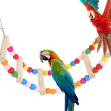 Bird Swing With Safe Bells For Parrot Play, Colorful Climbing Rope And Bite Resistant Structure For Endless Fun, Hangs Easily In Any Cage