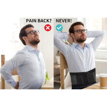 Breathable Back Brace with Lumbar Pad for WomenMen, Support Belt for Herniated Disc, Sciatica (Waist Size:30.1in-36.7in)