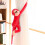 Macaco de pelúcia vermelho de 71 cm (28 polegadas), brinquedo de braço comprido, bichinho de pelúcia macio, decoração para pendurar no quarto 3