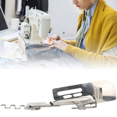 Double Folder Binding Attachment for Seamless Edges, Sewing Machine Parts with High Precision Guide, Flat Seamer Folder Binding Attachment for 1