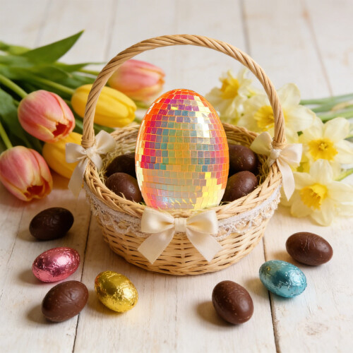 Easter Egg Decorations Glass Mirror Balls 6 pcs 2