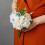 Artificial Champagne Rose Bouquet White 30x17cm 5
