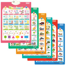 Outil d'apprentissage autonome pour enfants, affiches éducatives plastifiées avec des fonctionnalités interactives ABC, affiche d'apprentissage