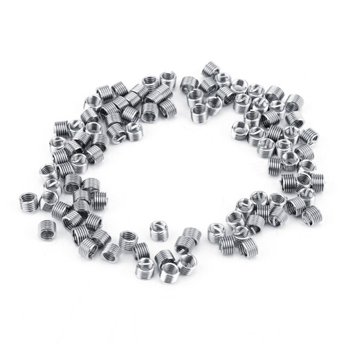 Permanent Thread Insert, Reusable Thread Insert for Mechanical Repairs, Stainless Steel Wire Helical Screw Thread Inserts with Corrosion Resistance, 1