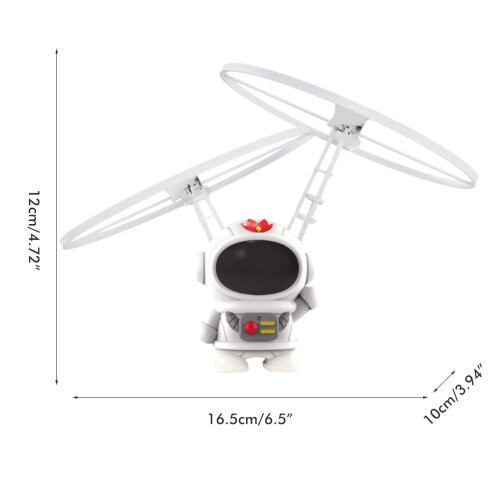 Drone com proteção automática de voo e sensor de gestos, mini drone LED para crianças, robô voador com controle remoto e design de hélice 1