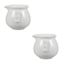 2St Keramische Sauscontainers Wit Voor Restaurant En Thuisgebruik