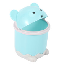 Cute Desktop Trash Desktop With Lid Small Paper Basket Flip Plastic Trash Can