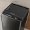 Fridge Silicone Mat with Raised Edge,Under Refrigerator Mat,Protect Carpet 60*50cm Black 2