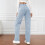 Jeans da donna a vita alta e gamba dritta, elasticizzati e leggeri. 3