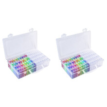 2X 64 Grids Diamond Paint Storage Box Portable Seed Bead Organizer Case DIY Nail Art Plastic Container
