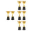 8 Pcs Mini Gold Trophy With Square Base - Plastic Award 8