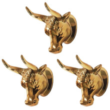 3X Guitar Holder Wall Hanger Bull Art Guitar Ukulele Hook Guitar Hanger Wall Hook Holder Stand for Bass Guitar Ukulele