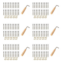 120x Tuning Pin Nails and 120Pcs Rivets,with L-Shape Tuning Wrench,for Lyre Harp Small Harp Musical Stringed Instrument