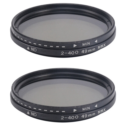 2X ND2-400 Neutral Density Fader Variable ND Filter Adjustable 49mm Filter for  for  for  Camera Lens
