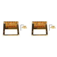 2X Chevalet de Guitare Humbucker 6 Cordes Ă 6 Rouleaux pour Guitare Tele Telecaster (Or)