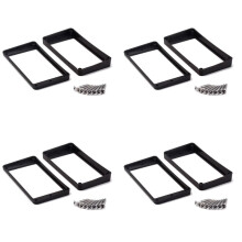 8 STUKS Zwart Gebogen Humbucker Pickups Frame Montage Ringen voor Elektrische Gitaar