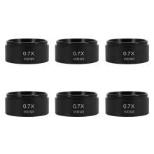 6pcs WD120 0.7X Trinocular Stereo Microscope Auxiliary Objective Lens Barlow Lens 48mm Thread